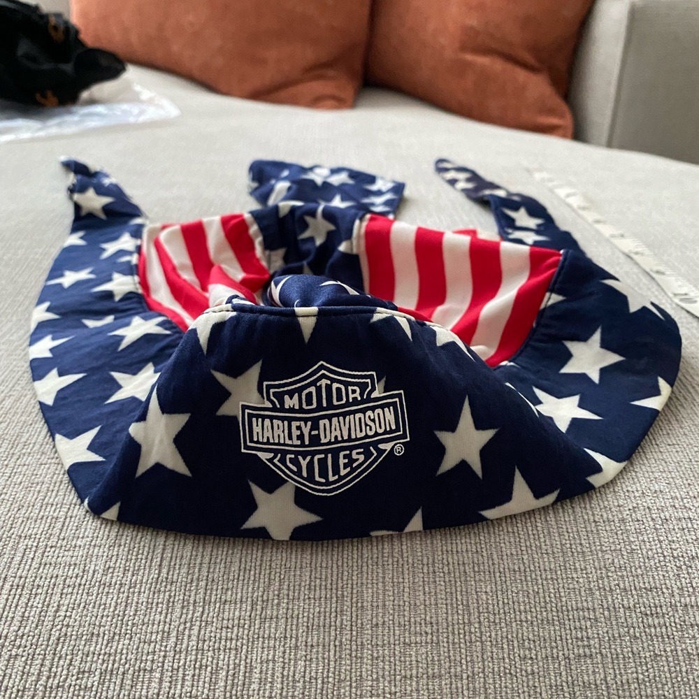 Motorcycle American Flag Cap